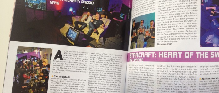 Gamers.at / Alexander Amon über BarCraft Classic in der Ausgabe 2013/02